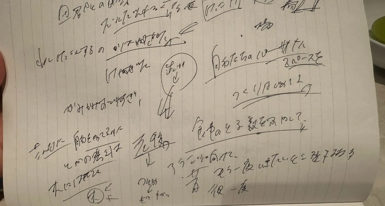鑑定中に書き出したノート